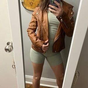 Beautiful Brown Faux Leather Jacket